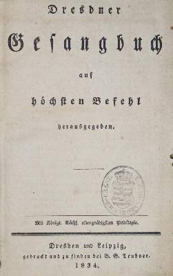 Bild Nr.1: 133-81 Dresdner Gesangbuch: (Gesangbücher)