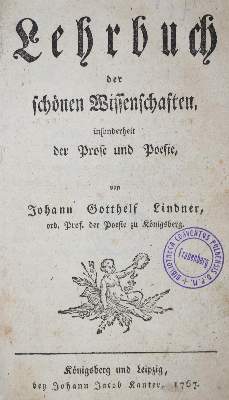 Bild Nr.1: 133-810 Lindner,J.G.: (Literatur und illustrierte Bücher bis 19.Jahrhundert)