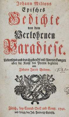 Bild Nr.1: 133-828 Milton,J.: (Literatur und illustrierte Bücher bis 19.Jahrhundert)