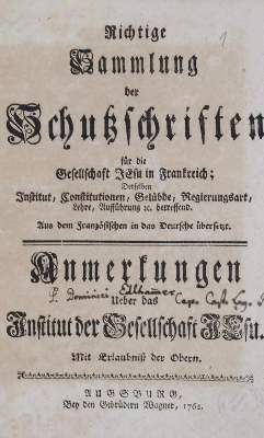 Bild Nr.2: 133-87 Sammelband: (Gesellschaft Jesu)