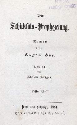 Bild Nr.1: 133-885 Sue,E.: (Literatur und illustrierte Bücher bis 19.Jahrhundert)