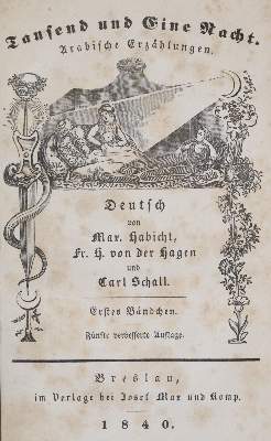 Bild Nr.1: 133-887 Tausend und Eine Nacht.: (Literatur und illustrierte Bücher bis 19.Jahrhundert)