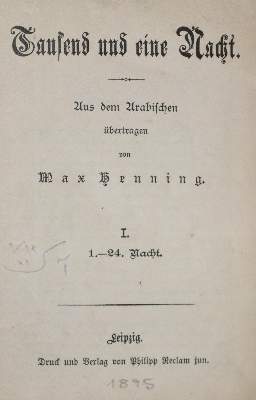 Bild Nr.2: 133-887 Tausend und Eine Nacht.: (Literatur und illustrierte Bücher bis 19.Jahrhundert)