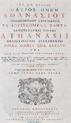 Bild Nr.2: 133-9 Athanasius Alexandrinus.: (Alte Drucke, Handschriften und Theologie)
