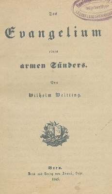 Bild Nr.1: 133-908 Weitling,W.: (Literatur und illustrierte Bücher bis 19.Jahrhundert)