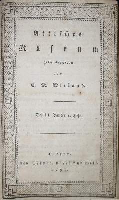 Bild Nr.1: 133-914 Wieland,C.M.: (Literatur und illustrierte Bücher bis 19.Jahrhundert)