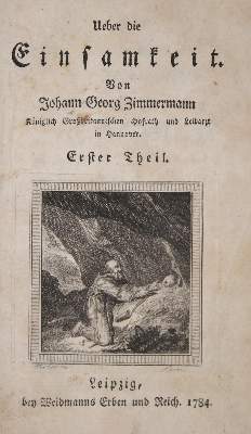 Bild Nr.1: 133-920 Zimmermann,J.G.: (Literatur und illustrierte Bücher bis 19.Jahrhundert)