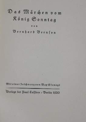 Bild Nr.2: 133-937 Bernson,B.: (Literatur und illustrierte Bücher 20.Jahrhundert - Alte Literatur in modernen Ausgaben)