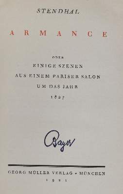 Bild Nr.1: 133-997 Georg-Müller-Verlag.: (Literatur und illustrierte Bücher 20.Jahrhundert - Alte Literatur in modernen Ausgaben)