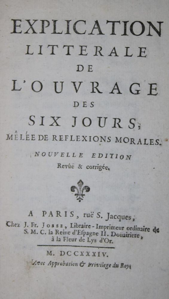 Große Abbildung Nr.1: 134-100 (Duguet,J.J.).: (Alte Drucke, Handschriften und Theologie)