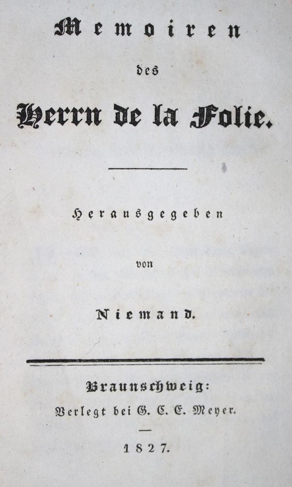 Große Abbildung Nr.1: 134-1003 Niemand (Pseud.).: (Hauff)