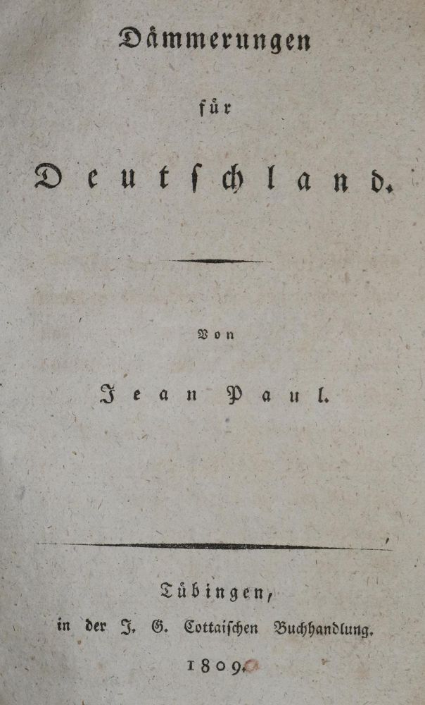 Große Abbildung Nr.1: 134-1015 Jean Paul (d.i. J.P.F.Richter).: (Literatur und illustrierte Bücher bis 19.Jahrhundert)