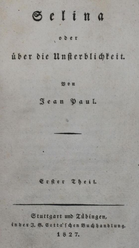 Große Abbildung Nr.1: 134-1017 Jean Paul (d.i. J.P.F.Richter).: (Literatur und illustrierte Bücher bis 19.Jahrhundert)