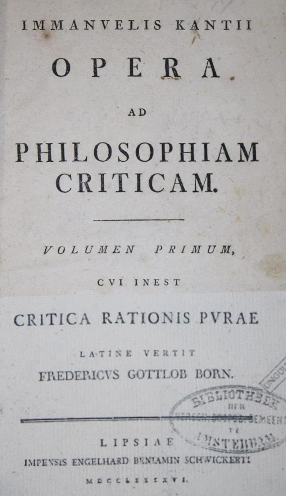 Große Abbildung Nr.1: 134-1024 Kant,I.: (Literatur und illustrierte Bücher bis 19.Jahrhundert)