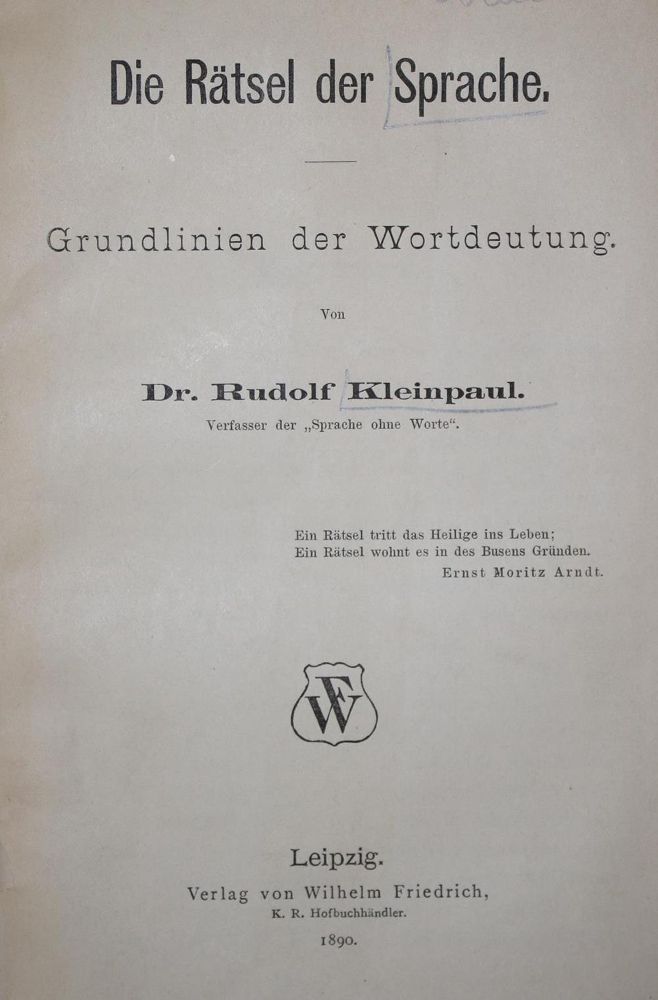 Große Abbildung Nr.1: 134-1028 Kleinpaul,R.: (Literatur und illustrierte Bücher bis 19.Jahrhundert)