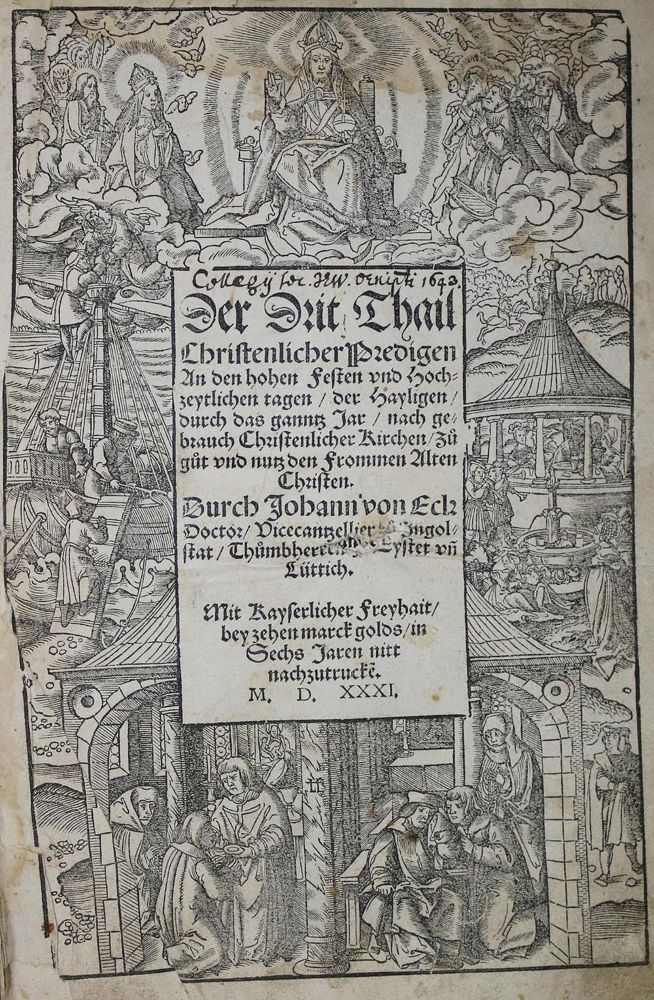 Große Abbildung Nr.1: 134-104 Eck,J.: (Alte Drucke, Handschriften und Theologie)