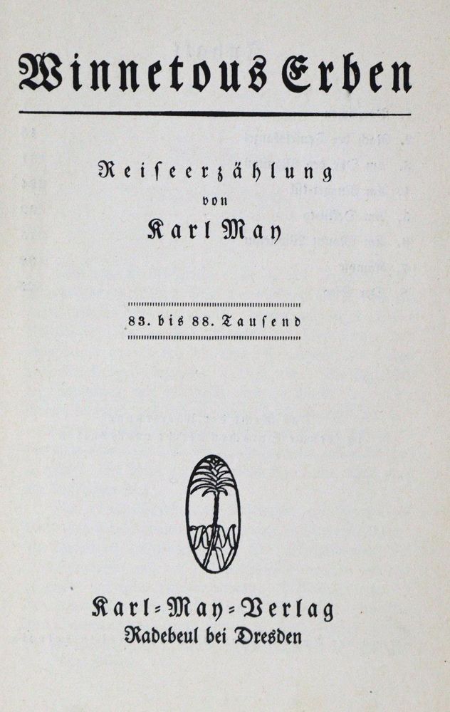 Große Abbildung Nr.1: 134-1054 May,K.: (Literatur und illustrierte Bücher bis 19.Jahrhundert)