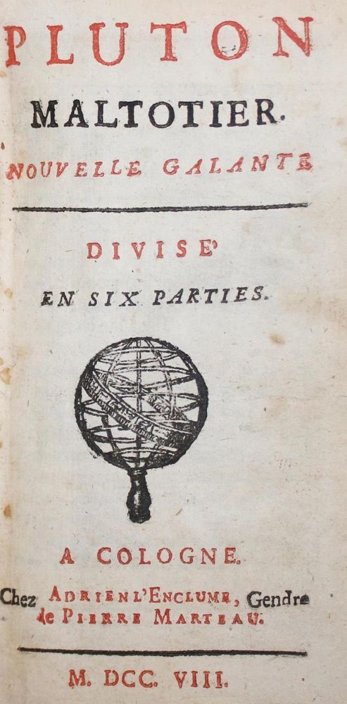 Große Abbildung Nr.1: 134-1078 Pluto maltotier.: (Literatur und illustrierte Bücher bis 19.Jahrhundert)