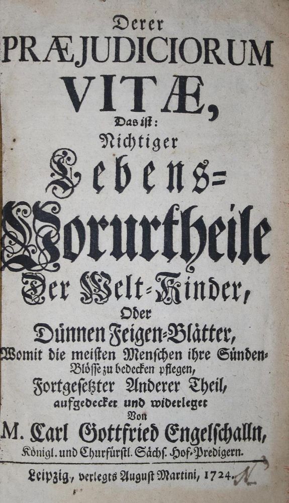 Große Abbildung Nr.1: 134-110 Engelschall,C.G.: (Alte Drucke, Handschriften und Theologie)