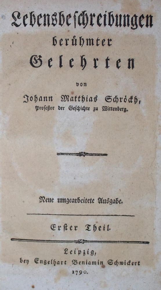 Große Abbildung Nr.1: 134-1110 Schröckh,J.M.: (Literatur und illustrierte Bücher bis 19.Jahrhundert)