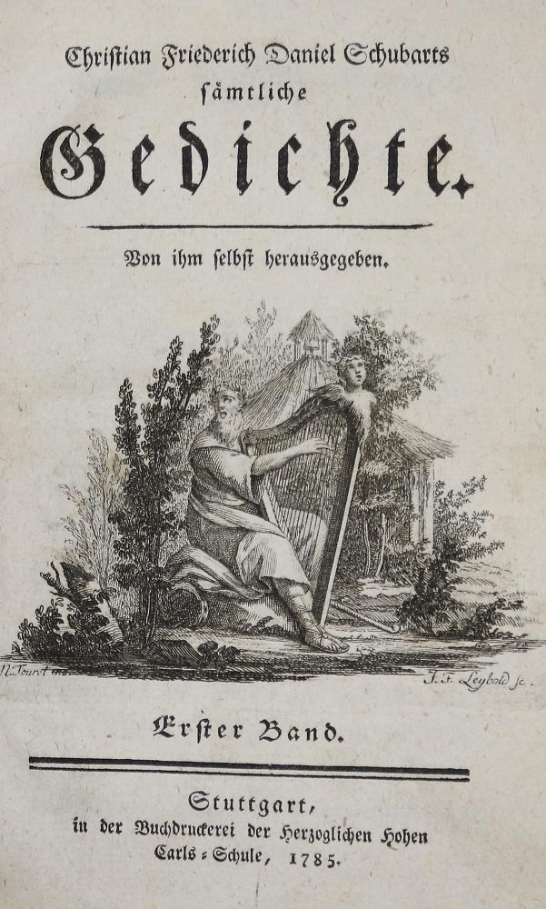 Große Abbildung Nr.1: 134-1111 Schubart,C.F.D.: (Literatur und illustrierte Bücher bis 19.Jahrhundert)