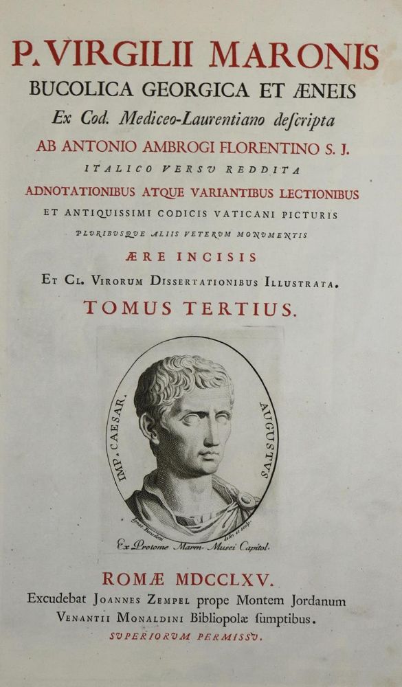 Große Abbildung Nr.1: 134-1133 Vergilius,M.P.: (Literatur und illustrierte Bücher bis 19.Jahrhundert)