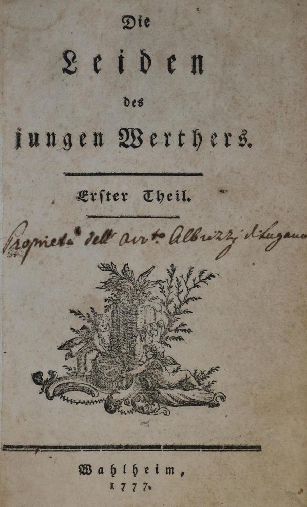 Große Abbildung Nr.1: 134-1142 (Goethe,J.W.v.).: (Wertheriaden)