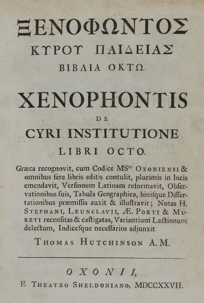 Große Abbildung Nr.1: 134-1151 Xenophon.: (Literatur und illustrierte Bücher bis 19.Jahrhundert)