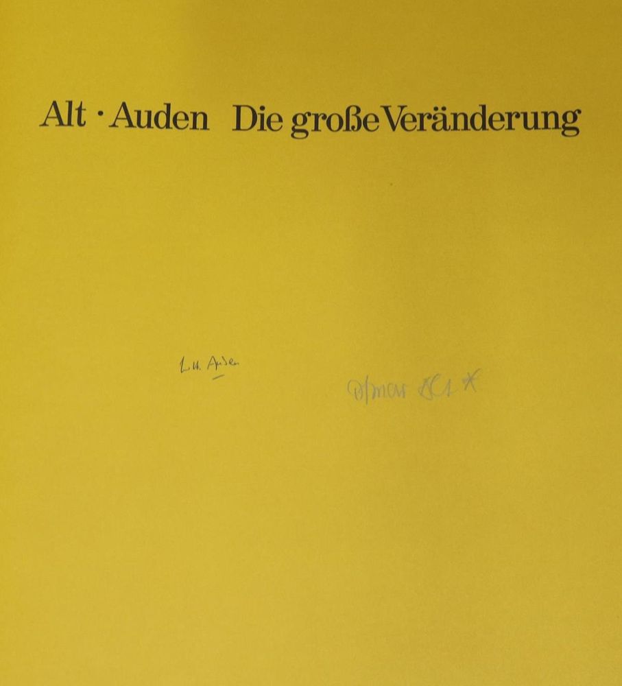 Große Abbildung Nr.2: 134-1155 Auden,W.H.: (Alt)