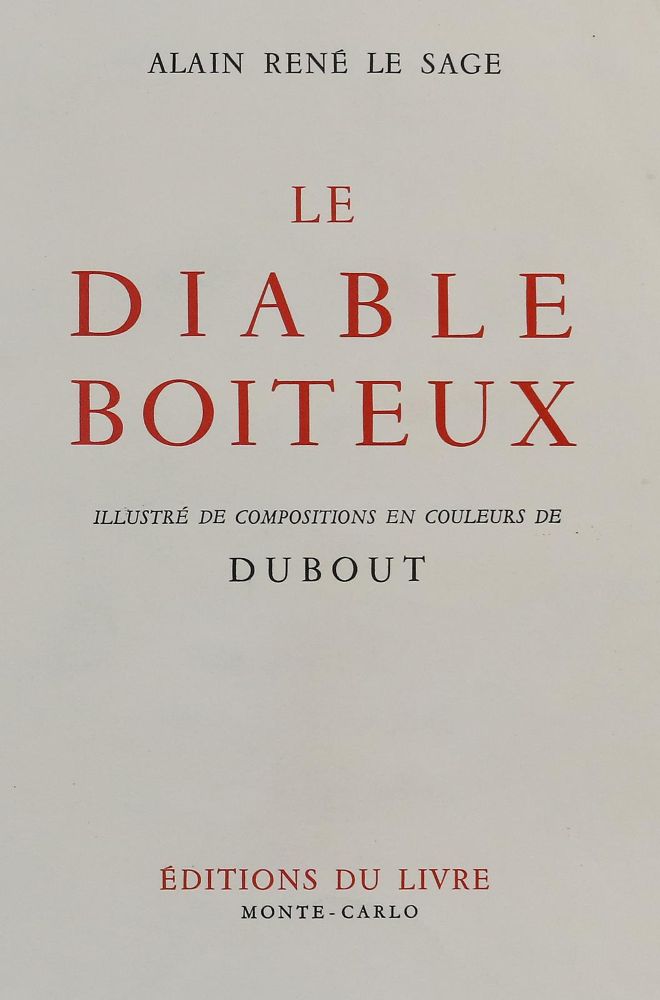 Große Abbildung Nr.1: 134-1185 Le Sage,A.R.: (Dubout)