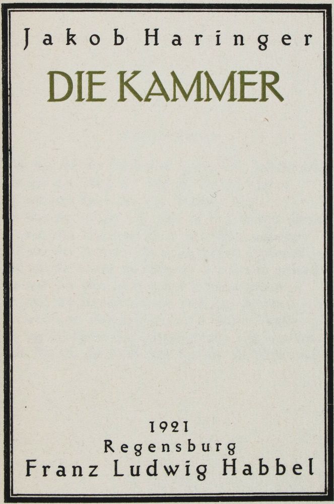 Große Abbildung Nr.1: 134-1227 Haringer,J.: (Literatur und illustrierte Bücher 20.Jahrhundert - Alte Literatur in modernen Ausgaben)
