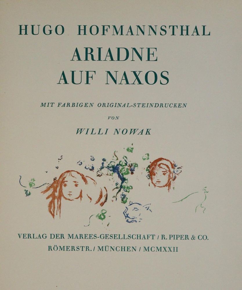 Große Abbildung Nr.1: 134-1239 Hofmannsthal,H.v.: (Literatur und illustrierte Bücher 20.Jahrhundert - Alte Literatur in modernen Ausgaben)