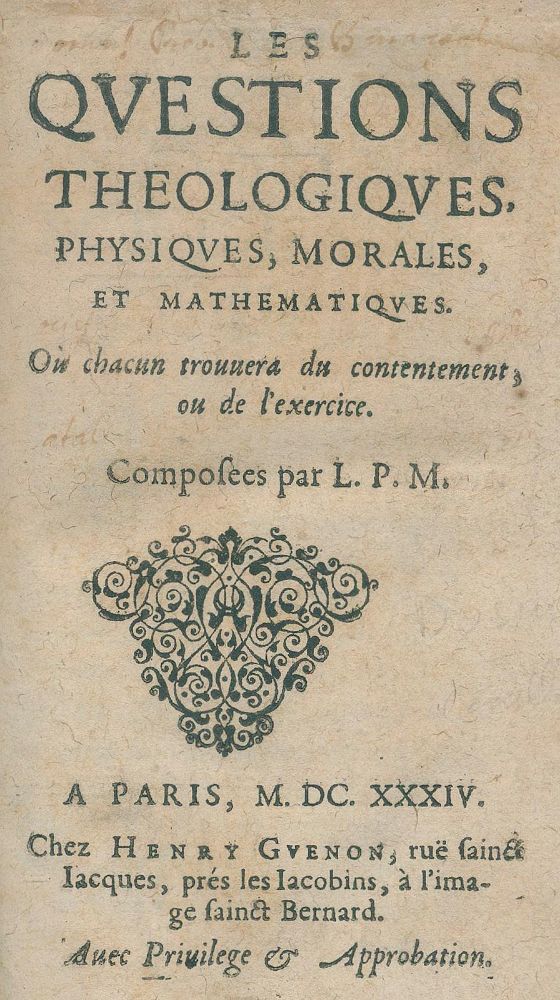 Große Abbildung Nr.1: 134-125 (Mersenne, Marin).: (Galileo Galilei)