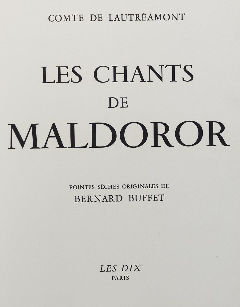 Große Abbildung Nr.1: 134-1269 Lautreamont, Comte de (d. i. Isidore-Lucien Ducasse).: (Literatur und illustrierte Bücher 20.Jahrhundert - Alte Literatur in modernen Ausgaben)