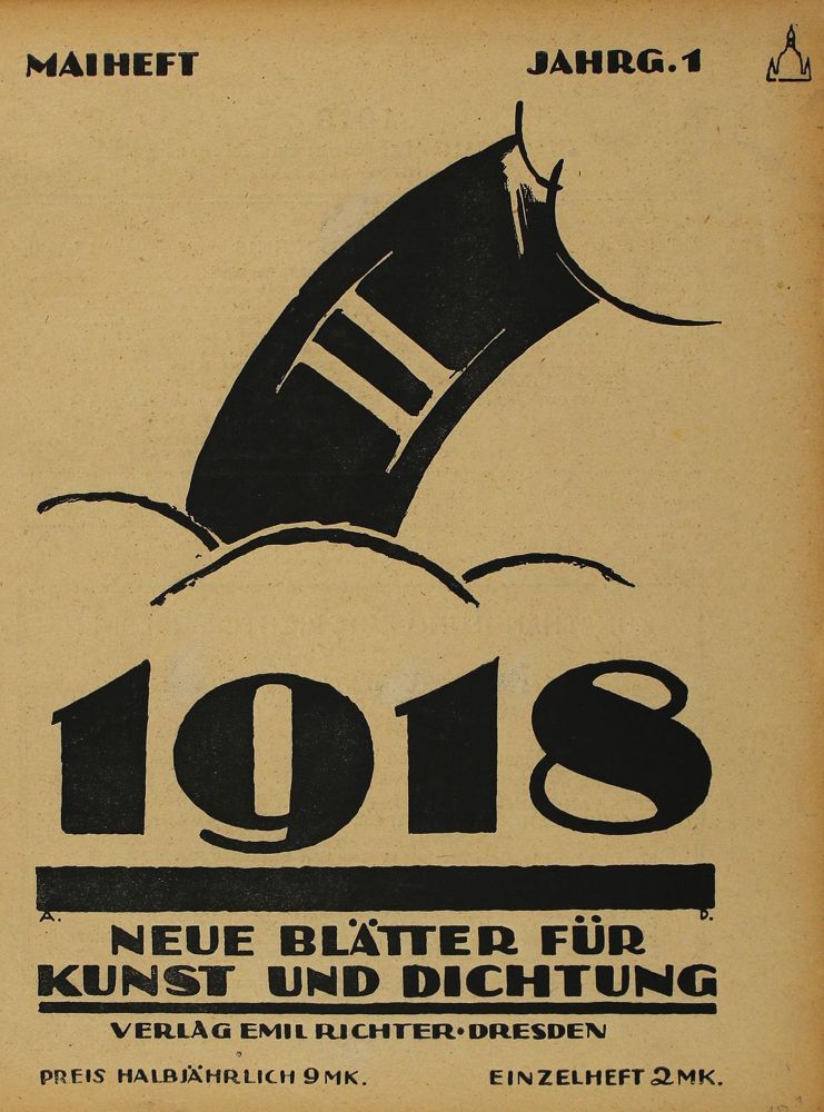 Große Abbildung Nr.1: 134-1301 Neue Blätter für Kunst und Dichtung.: (Literatur und illustrierte Bücher 20.Jahrhundert - Alte Literatur in modernen Ausgaben)