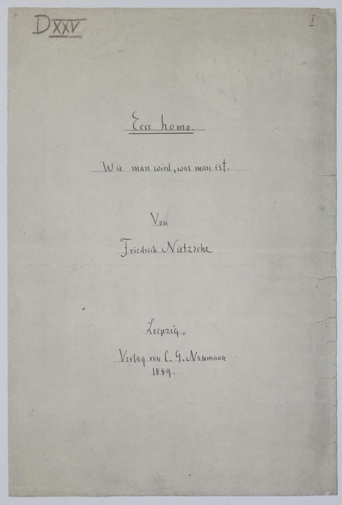 Große Abbildung Nr.1: 134-1302 Nietzsche,F.: (Literatur und illustrierte Bücher 20.Jahrhundert - Alte Literatur in modernen Ausgaben)