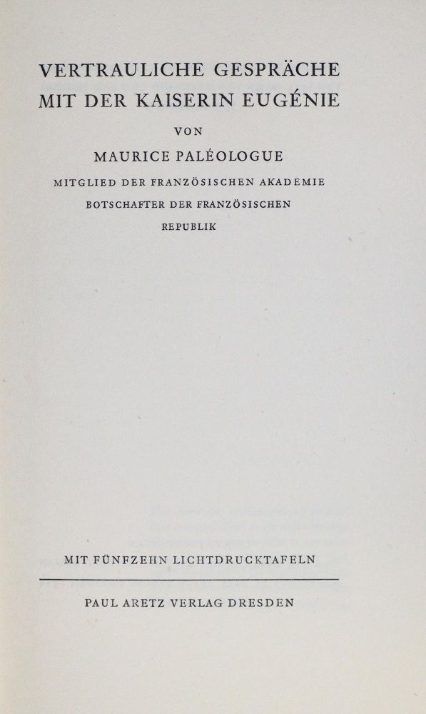Große Abbildung Nr.2: 134-1306 Paleologue,M.: (Literatur und illustrierte Bücher 20.Jahrhundert - Alte Literatur in modernen Ausgaben)