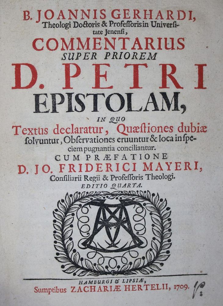 Große Abbildung Nr.1: 134-132 Gerhard,J.: (Alte Drucke, Handschriften und Theologie)