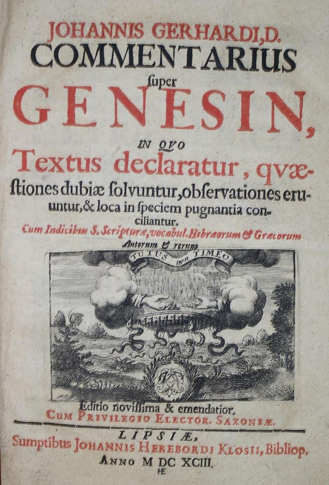 Große Abbildung Nr.1: 134-133 Gerhard,J.: (Alte Drucke, Handschriften und Theologie)