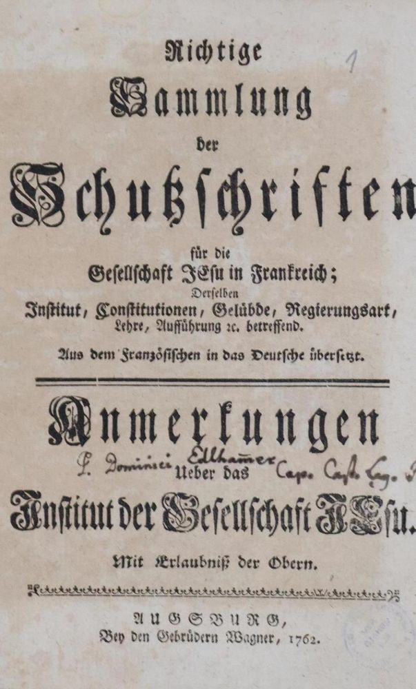 Große Abbildung Nr.2: 134-135 Sammelband: (Gesellschaft Jesu)