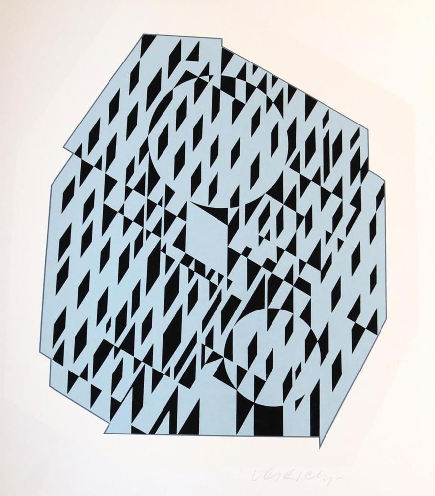 Große Abbildung Nr.10: 134-1353 Descartes,R.: (Vasarely)