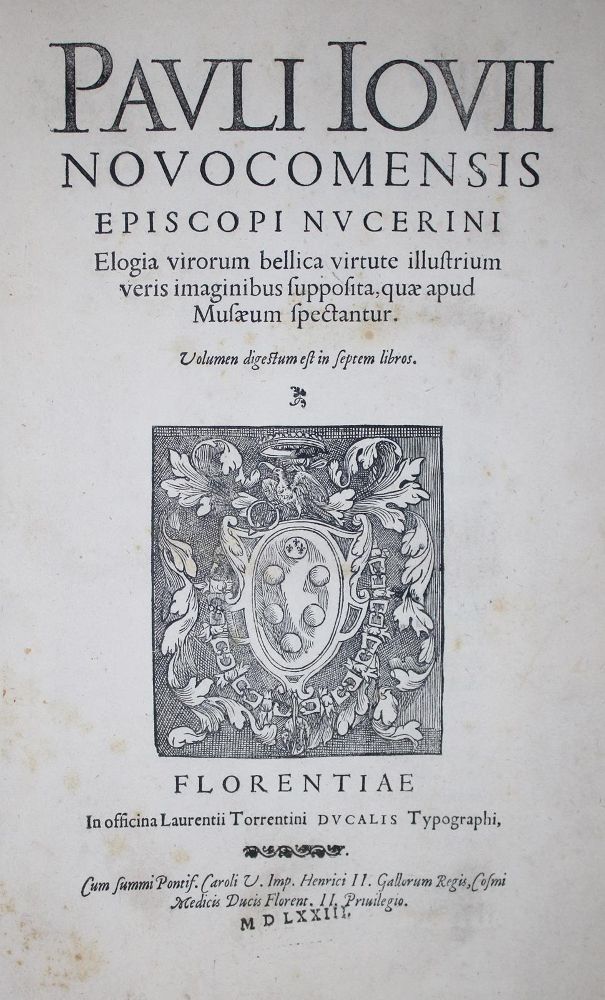 Große Abbildung Nr.1: 134-136 Giovio,P.: (Alte Drucke, Handschriften und Theologie)