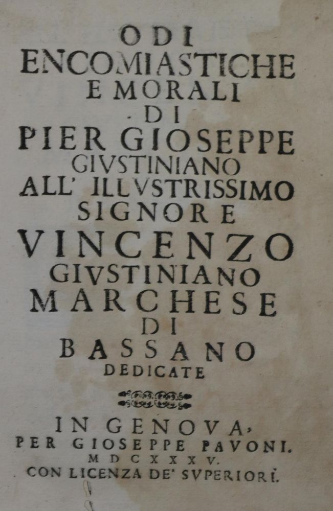 Große Abbildung Nr.1: 134-138 Giustiniano,G.: (Alte Drucke, Handschriften und Theologie)