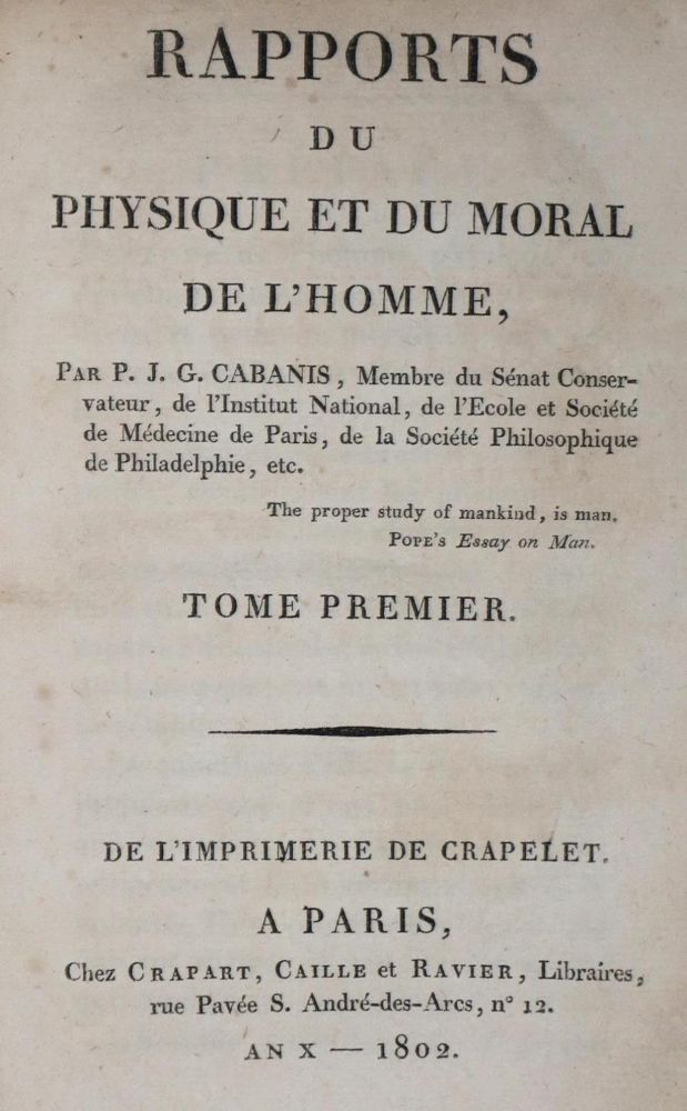 Große Abbildung Nr.1: 134-1407 Cabanis,P.J.G.: (Medizin)