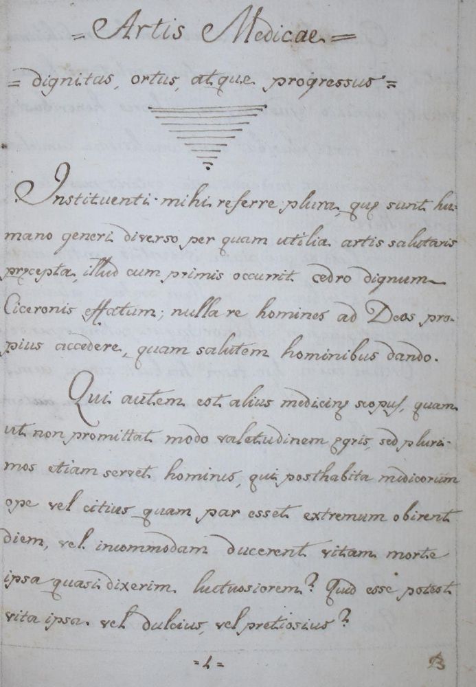 Große Abbildung Nr.1: 134-1416 Artis Medicae.: (Medizin, Handschriften)