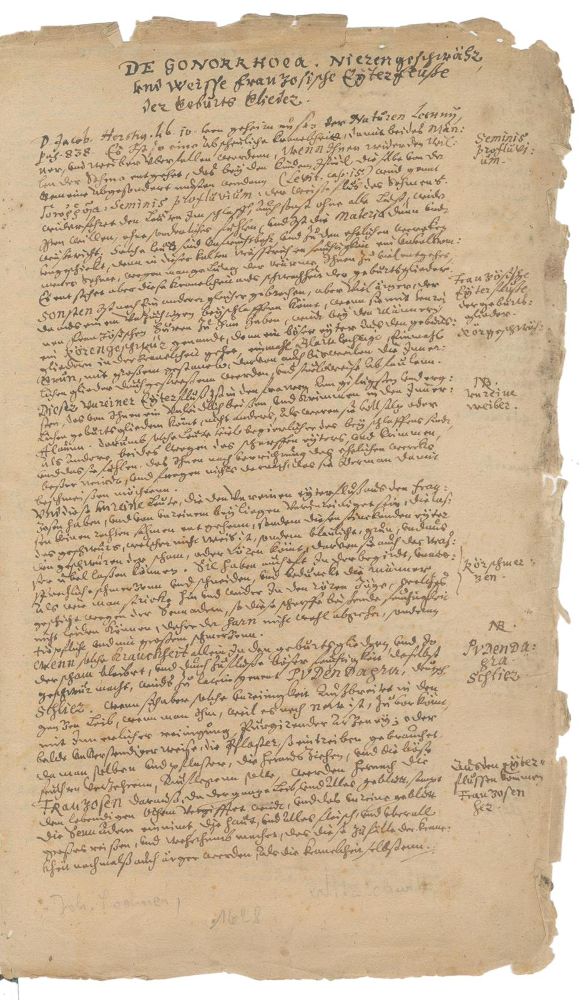 Große Abbildung Nr.1: 134-1417 Lochner, Joh.,: (Medizin, Handschriften, Gonorrhoea)