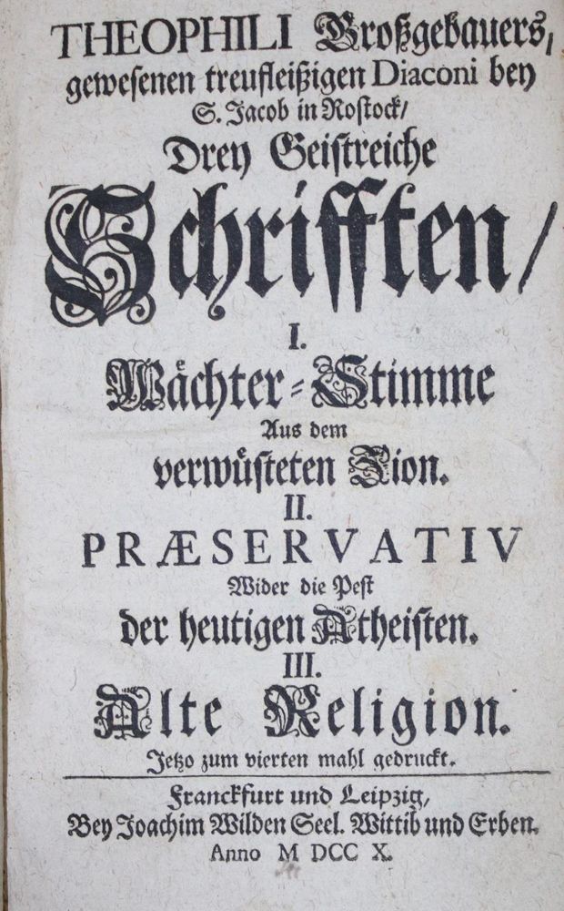 Große Abbildung Nr.1: 134-142 Großgebauer,T.: (Alte Drucke, Handschriften und Theologie)