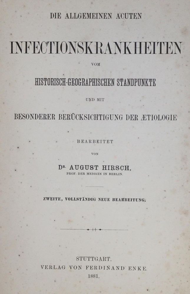 Große Abbildung Nr.1: 134-1420 Hirsch,A.: (Medizin)