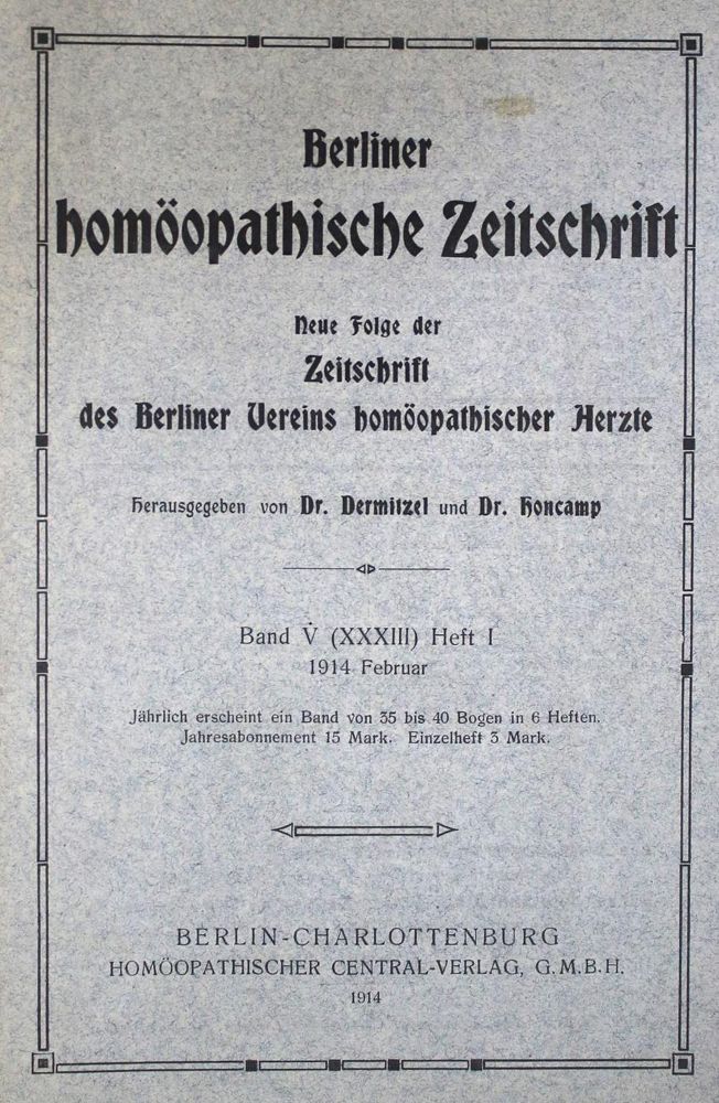 Große Abbildung Nr.1: 134-1422 Hahnemann,S.: (Medizin, Homöopathie)