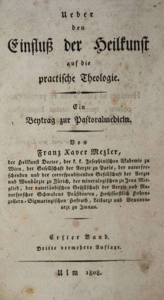 Große Abbildung Nr.1: 134-1435 Mezler,F.X.: (Medizin)